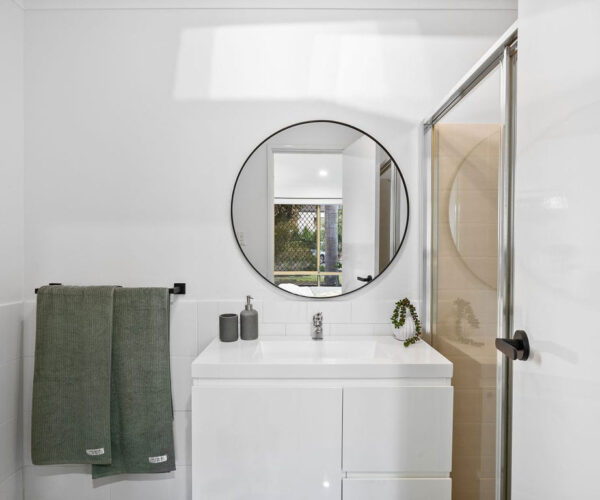 Renovated bathroom in Perth with modern vanity and finishes following full home renovation by Your Trade Solutions