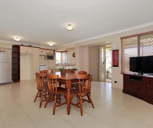 Living and dining area before renovation in Perth showing original layout and finishes prior to full home upgrade by Your Trade Solutions